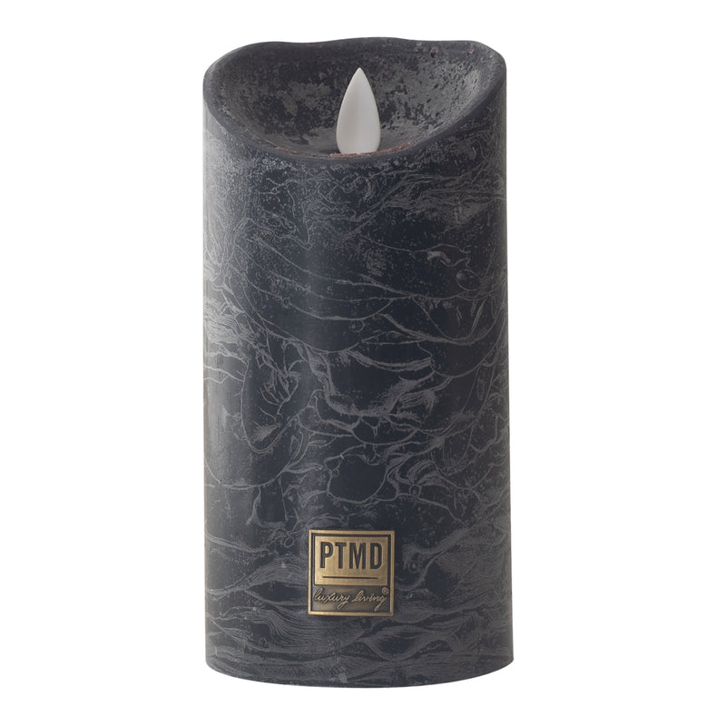 LED Light Candle rustic black moveable flame