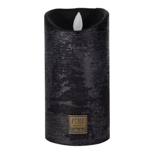 LED Light Candle rustic black moveable flame