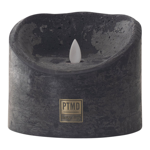 LED Light Candle rustic black moveable flame
