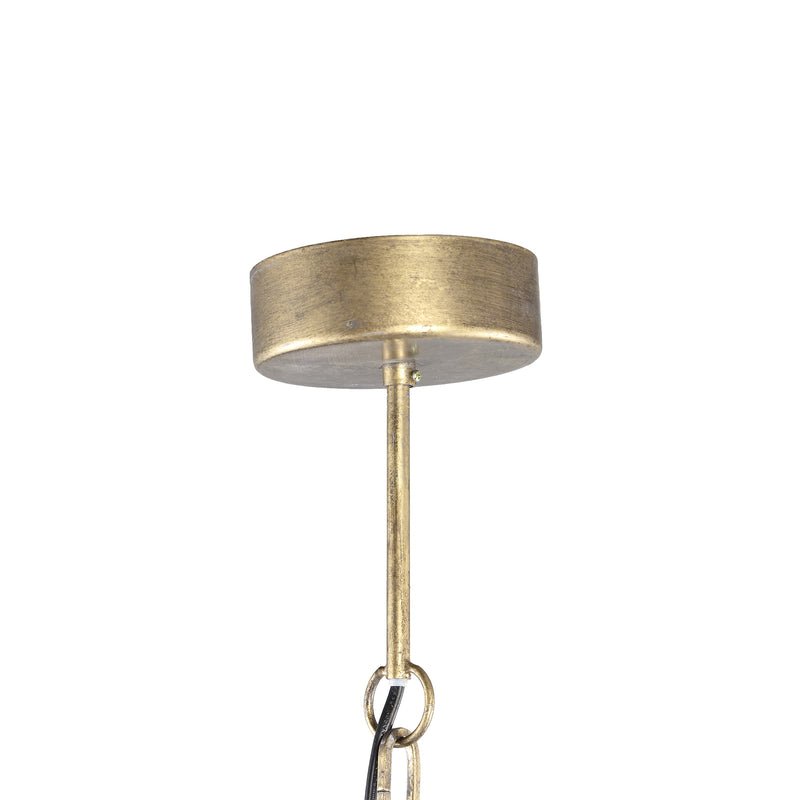 Katie Gold metal hanging lamp with leaves