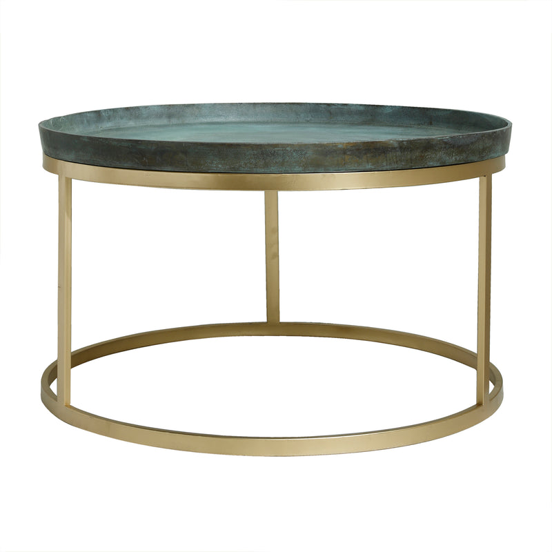 Fenn Gold alu coffee table iron stand round SV3