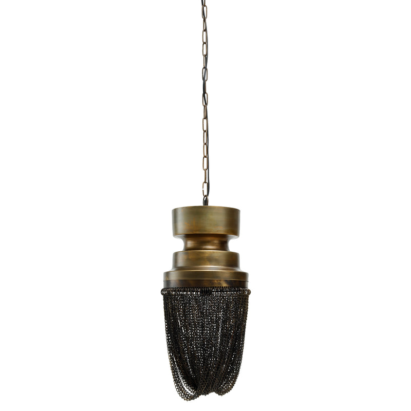 Zelivo Gold iron hanging lamp deco chains round S