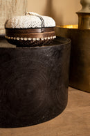 Jerry Bronze alu sheet coffeetable print round SV2