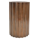 Jenter Copper iron coffeetable ribbed outside rnd