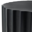 Jenter Black iron coffeetable ribbed outside rnd