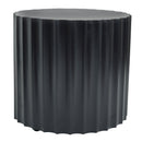 Jenter Black iron coffeetable ribbed outside rnd