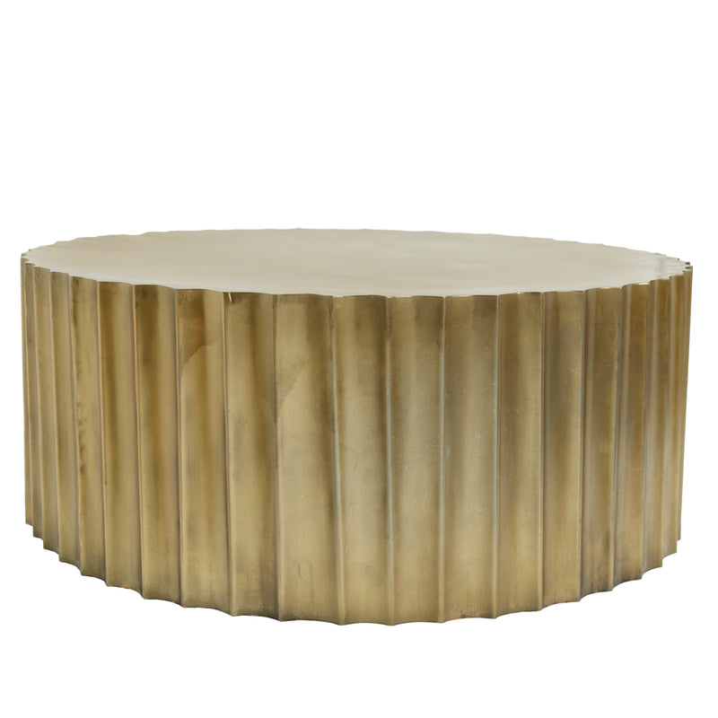 Jenter Gold iron coffeetable ribbed outside rnd