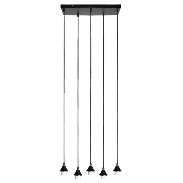 Nikilo/Quinto/Mayson 5 Lamps plafondplaat met 5 mtr. kabel