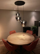 Hanglamp Mayson 1 lamps Mat zwart+Glas smoke