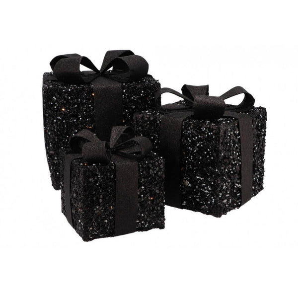 Sparkle giftbox Zwart met zwarte strik