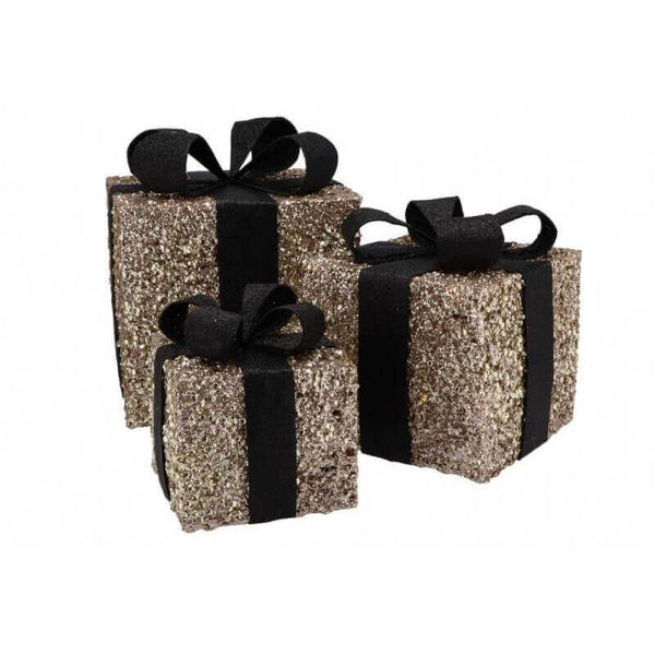 Sparkle giftbox Goud met zwarte strik