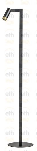 Miller Vloerlamp 1x E27 Zwart