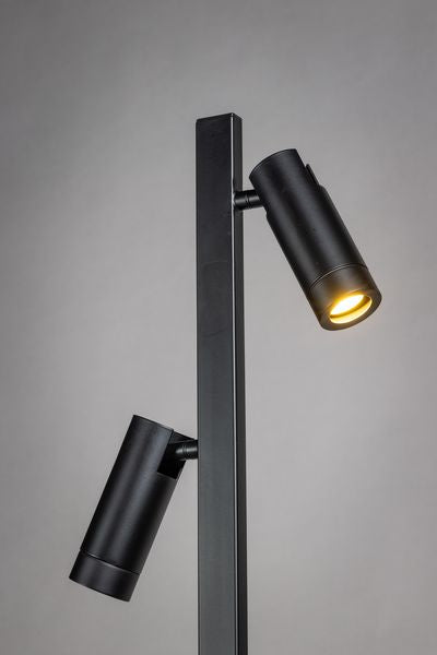 Miller Vloerlamp 2x E27 Zwart