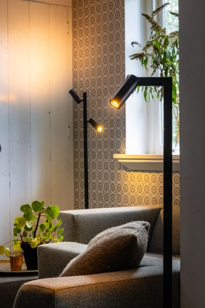 Miller Vloerlamp 1x E27 Zwart