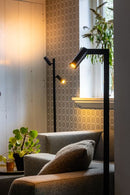 Miller Vloerlamp 1x E27 Zwart