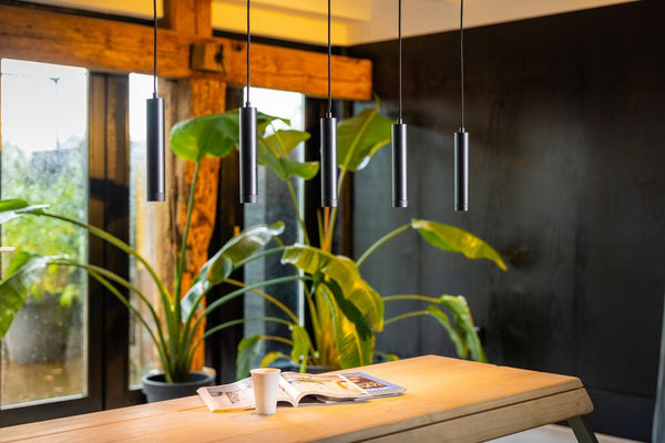 Miller Hanglamp 5x E27 Zwart