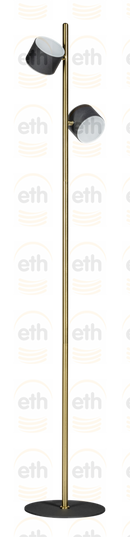 ETH Prince Vloerlamp 2x G9 Goud Zwart Mat