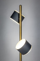 ETH Prince Vloerlamp 2x G9 Goud Zwart Mat