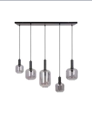 Hanglamp Lekar Zwart 5 Lamps