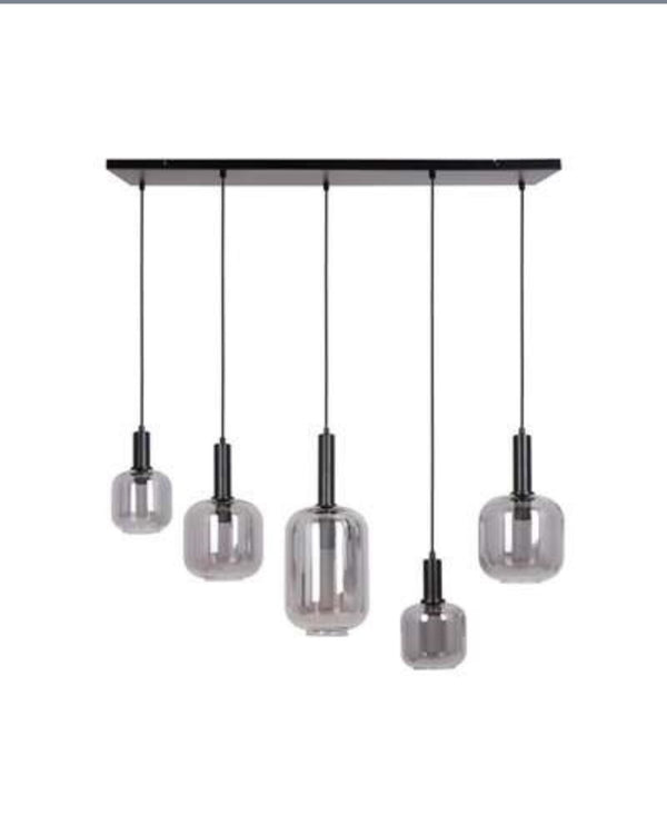 Hanglamp Lekar Zwart 5 Lamps