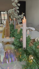 LED Light Diner Candle Beige