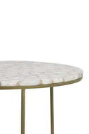 Bijzettafel S/2 Axat Agaat Antiek brons