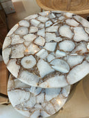 Bijzettafel S/2 Axat Agaat Antiek brons