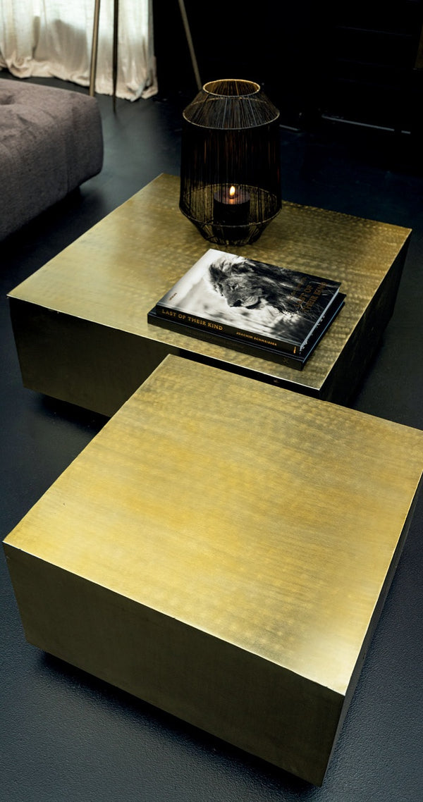 Irvy Gold iron coffeetable square matt sv2