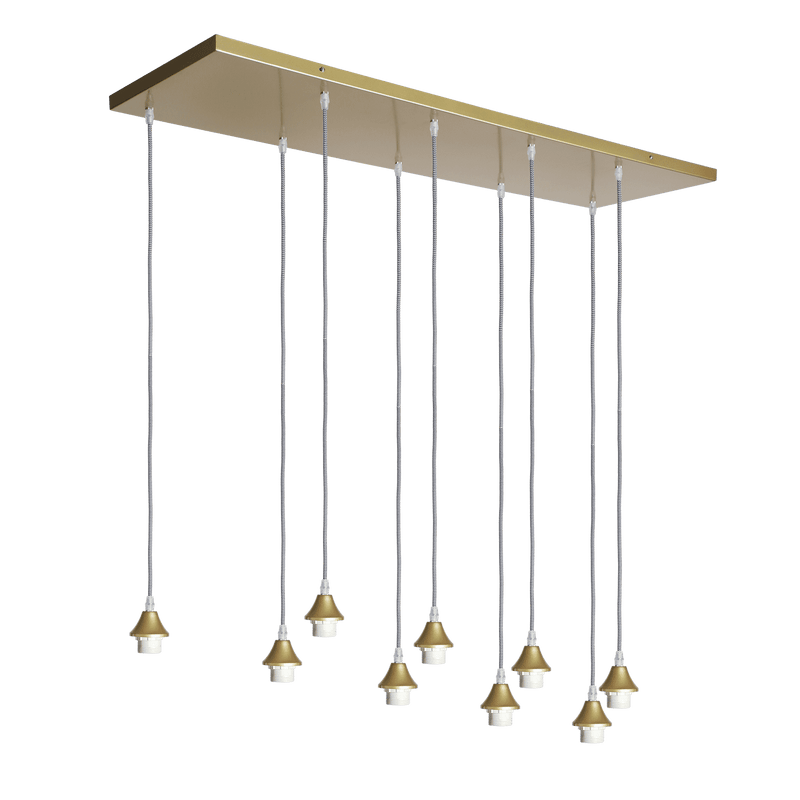 Nikilo/Quinto/Mayson 9 Lamps plafondplaat rechthoekig