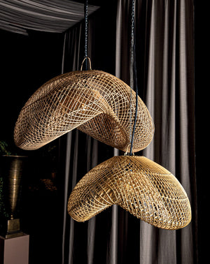Farhi Natural rattan lampshade organic shape L